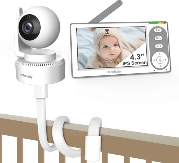 HelloBaby HB6148 Baby Monitor, 4.3" Screen, Baby Monitor + Stand