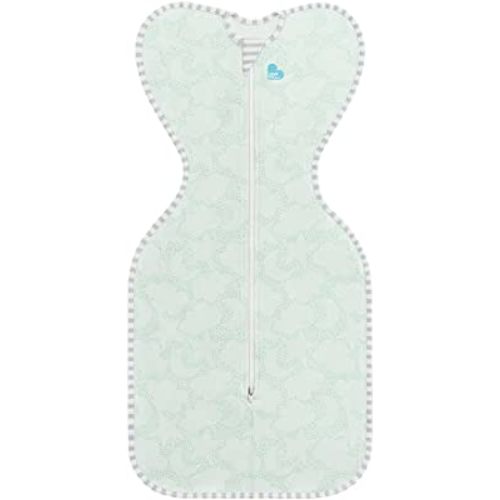 Love to Dream Swaddle UP Organic, Celestial Dot Mint, Allow Baby to Sleep in Their Preferred Arms Up Position for Self-Soothing, Snug Fit Calms Startle Reflex (Celestial Dot Mint, Newborn (5-8.5lbs.))