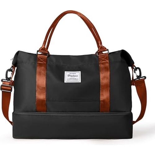 Travel Duffel Bag,Sports Tote Gym Bag,Shoulder Weekender Overnight Bag for Women