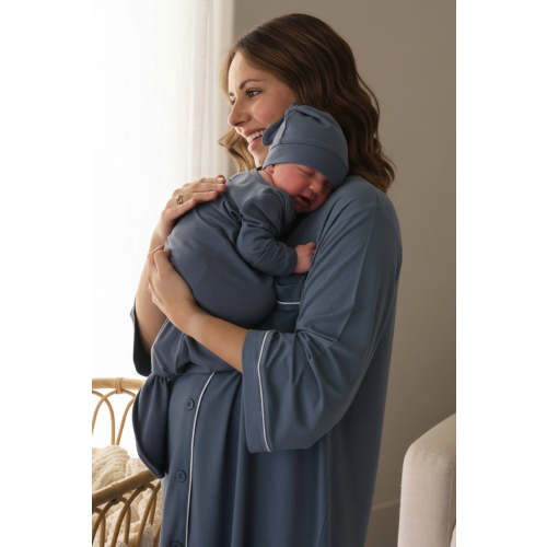 Labor & Delivery Nightgown | Dusty Blue