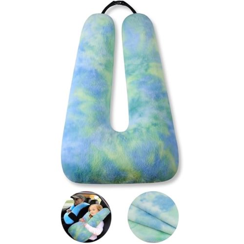 FHSGGP Travel Pillow Car Pillow Kid Car Sleeping - Colorful Green