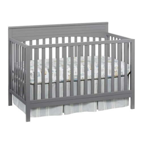 Oxford Baby Harper 4-in-1 Convertible Crib, Dove Gray, GREENGUARD Gold Certified, Wooden Crib