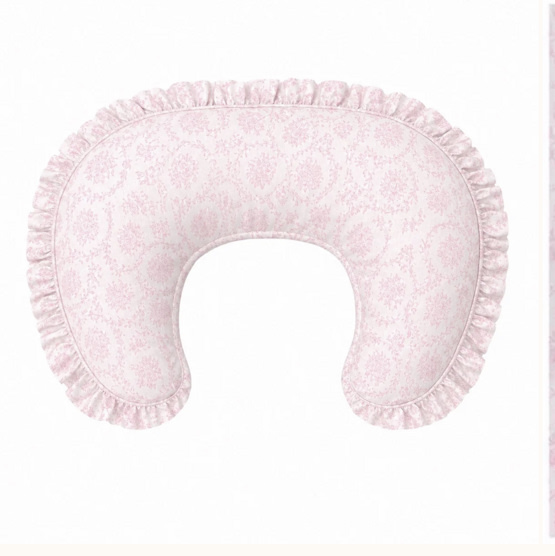 Pink Chinoiserie Ruffle Nursing Pillow Cover