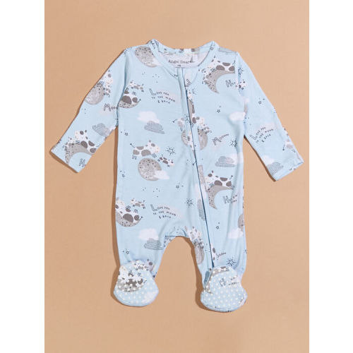 I Love You To The Moon Footie in Blue | Tullabee