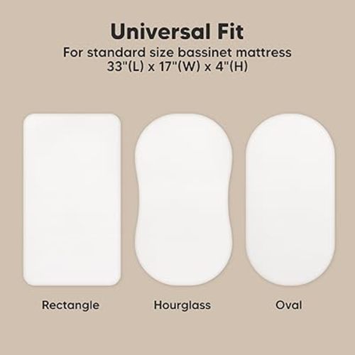 2-Pack Bassinet Sheets 100% Cotton Colour: Soft White