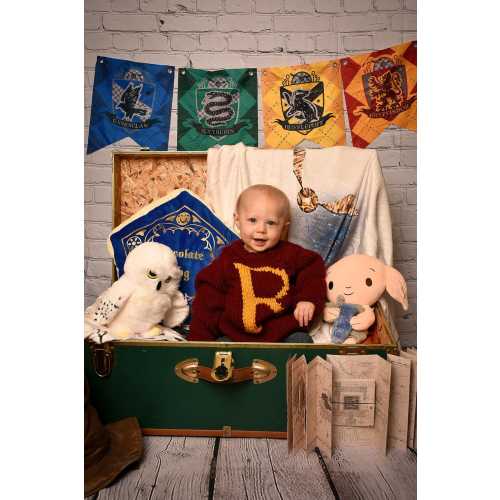 Handmade Personalized Kid Sweater Wool Pullover Christmas Monogram Baby Jumper Letter Magic Gift for girls and boys