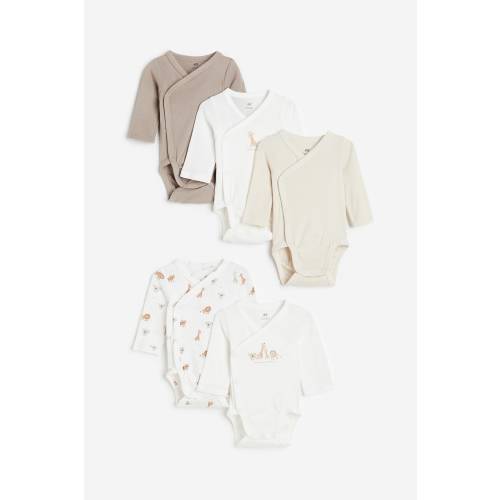 5-PACK WRAPOVER BODYSUITS 6-9 months