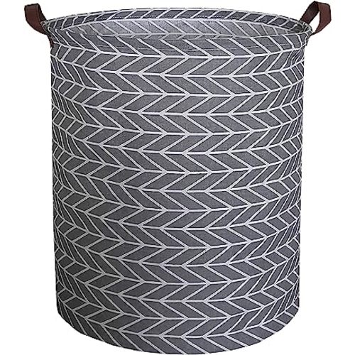 CLOCOR Large Round Storage Baskets,Collapsible Storage Bin, Dirty Laundry Hamper Baskets for Baby Boys and Girls, Office, Bedroom, Toys Nursery Kids Clothes Gift Basket(Arrowhead)