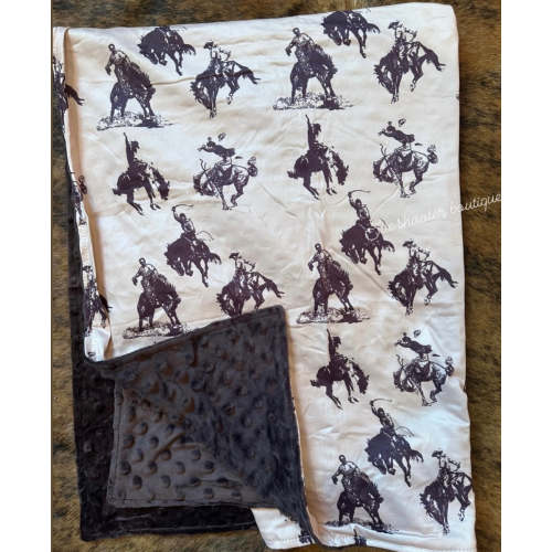 Wild ride baby Minky blanket
