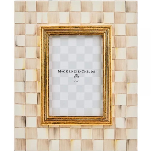 MacKenzie-Childs Mocha Check Frame, 4" x 6"