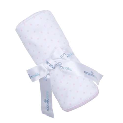 Gingham Dots Receiving Blanket in Pink – Magnolia Baby