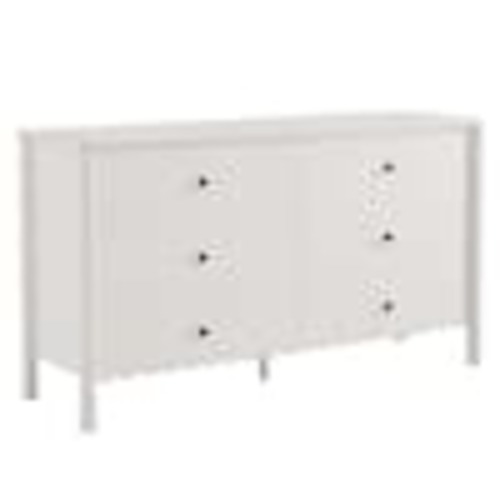 MODWAY Emmeline Scalloped 6-Drawer Dresser in White EEI-7157-WHI
