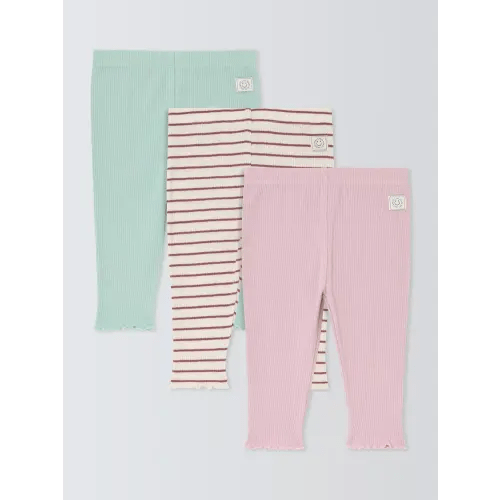 John Lewis | Baby Ribbed Plain/Stripe Leggings