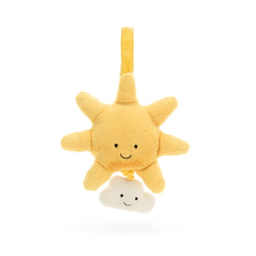 Jellycat - Amuseables Sun Musical Pull - Gifts for Girls Boys Kids Women White - 28cm