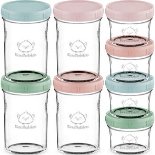 8-Pack Prep Jars Food Glass Containers