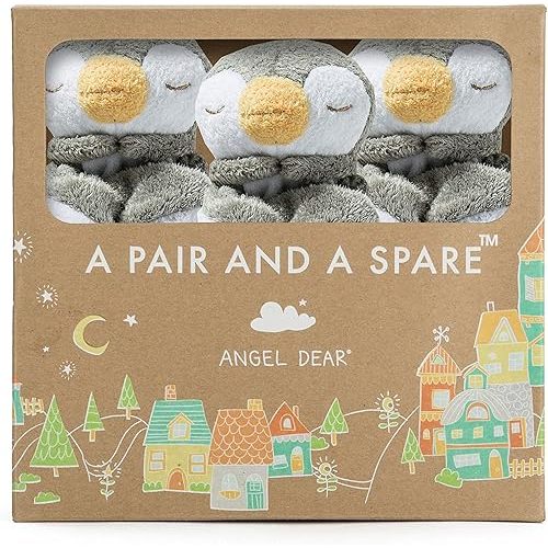 Angel Dear Three of a Kind Blankie, Grey Penguin