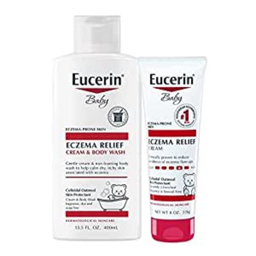 Amazon.com: Eucerin Baby Eczema Relief Cream & Body Wash + Eucerin Baby Eczema Relief Cream Multipack, 21.5 oz : Baby