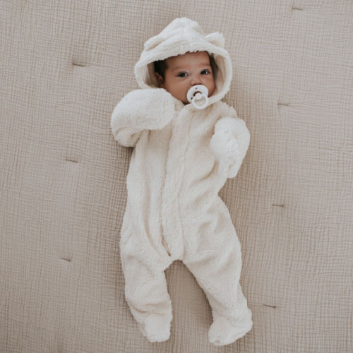 Magnetic Fleece Pram - Cream