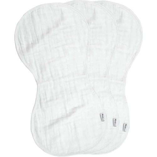 green sprouts Muslin Burp Cloths made from Organic Cotton | 4 absorbent layers protect from sniffles,drips & drools | 100% organic cotton muslin,Super soft & softer with every wash,Machine washable