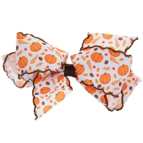 Pumpkin Clip Hair Bow