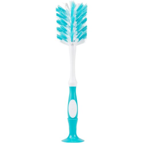 Dr. Brown's Deluxe Bottle Brush, Cleaning Brush for Baby Bottles, Nipples, and Sippy Cups with Suction Cup Stand & Bonus Brush, BPA Free