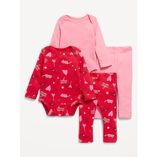 Bodysuit and Leggings 4-Pack for Baby