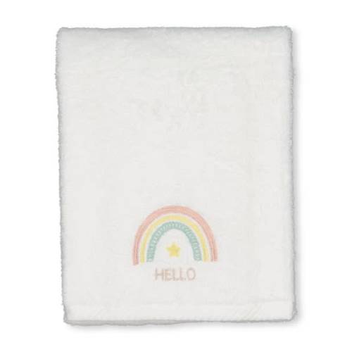 White Baby Organic Embroidered Towel | Best&Less™ Online