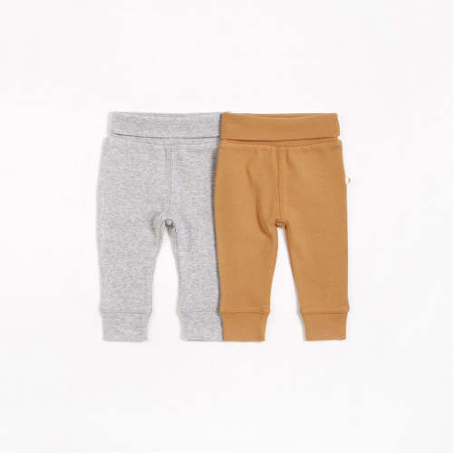 Petit Lem Heather Grey and Gold 2 Pack Pants 6 Months in Heather Grey