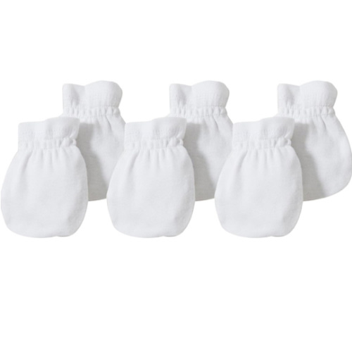 Burt's Bees Baby Baby Girls' Mittens, No-Scratch Mitts, 100% Organic Cotton, Set of 3