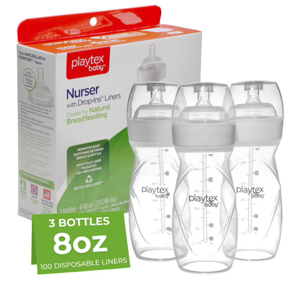 Playtex Baby™ Anti-Colic Nurser Bottles with Drop-Ins® Liners – 3 Pack