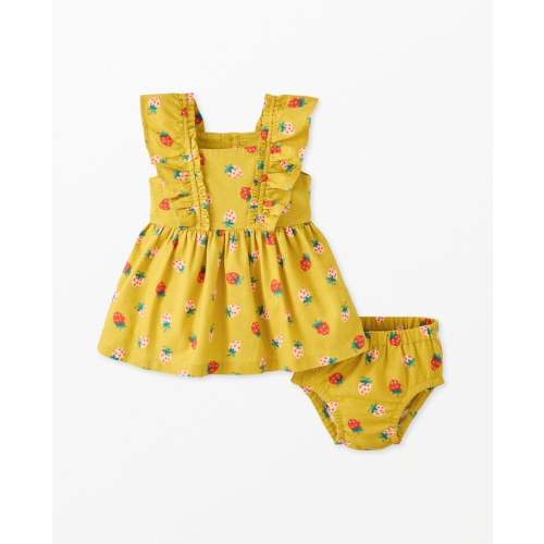 Baby Flutter Sleeve Linen Dress & Bloomers Set | Hanna Andersson