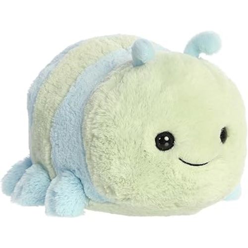 Aurora® Adorable Spudsters™ Carson Caterpillar™ Stuffed Animal - Round Shape Makes for Comforting Cuddles - Perfect for Kids All Ages and Animal Loving Adults - Green 9.5 Inches
