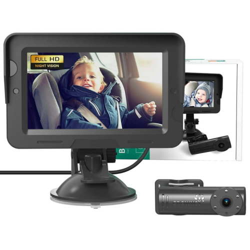 Baby Car Camera,4.3" HD Display Baby Car Mirror with Night Vision Feature,Wide Clear View