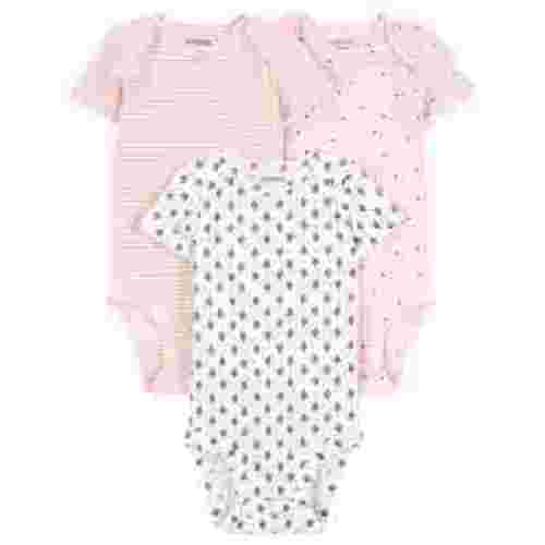 Carter's Child of Mine Baby Girl Bodysuits, 3-Piece, Sizes Preemie-18 Months