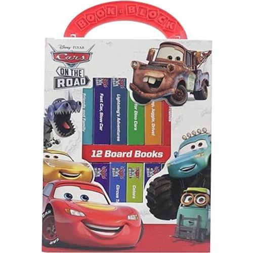 Disney Pixar Cars Lightning McQueen, Mater, and More! - My First Library Board Book Block 12-Book Set - First Words, Alphabet, Numbers, and More! Baby Books - PI Kids