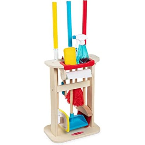 Melissa & Doug Deluxe Sparkle & Shine Cleaning Play Set (11 Pieces) - FSC-Certified Materials