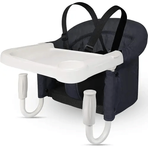 Hook On High Chair with Tray, Fast Table Chair Clip on Table High Chair, High Chair That Attaches to Table Portable Baby Feeding Seat for Baby Toddler Washable for Travel Outside