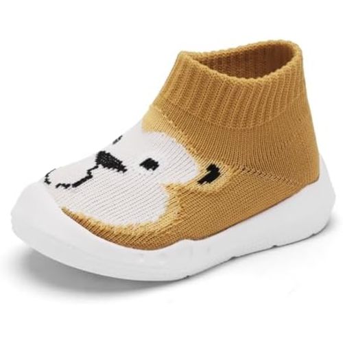Engtoy Baby Shoes & Socks - Non-Slip Breathable Slippers with Soft Rubber Sole - Baby Boys & Girls Slip On Sneakers