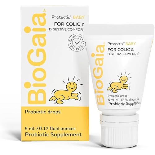 BioGaia Baby Probiotic Drops - Baby Essentials for Colic & Gas Relief, Safe for Newborns, Reduces Crying, Fussing, Colic, Gas, Spit-ups and Constipation, No allergens, dairy, soy, gluten, or sugar