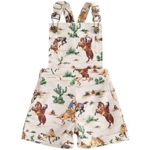 Baby Boy Girl Halloween Suspender Overalls Western Cow Print Corduroy Romper Country Baby One Piece Strap Jumpsuit