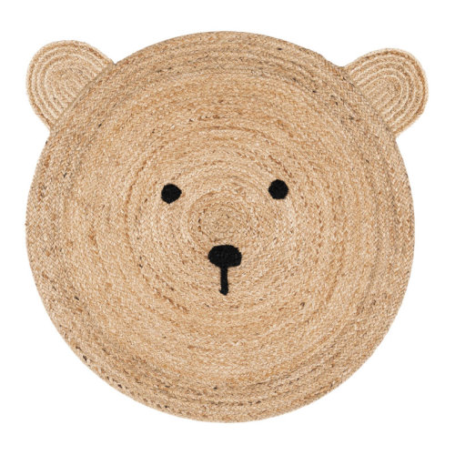 Unique Loom Kids Braided Jute Novelty No Pattern Hand Braided Jute / Sisal Rug | Wayfair