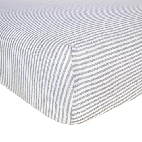 Burt's Bees Baby Essential Organic Cotton Fitted Crib Sheet, Breathable for Boy Girl Standard Crib & Toddler Mattresses