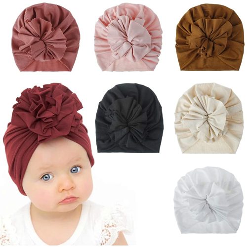 Newborn Hospital Hat Mittens Baby Beanies with Bow Knot Infant Caps Soft Cute Toddler Headwrap for Boys Girls