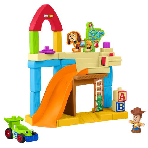 Fisher-Price Little People Disney & Pixar Toy Story Andy’s Room Toddler Playset, Woody & RC Vehicle