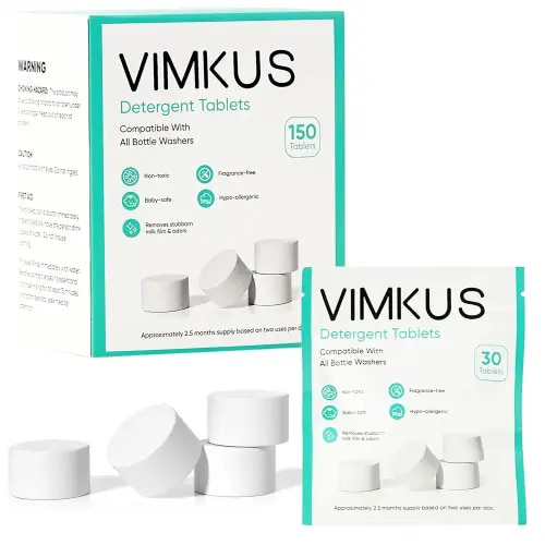150 Pcs Detergent Tablets Compatible with Baby Brezza, Momcozy Bottle Washer, Washing Block for All Brands Baby Bottle Washers