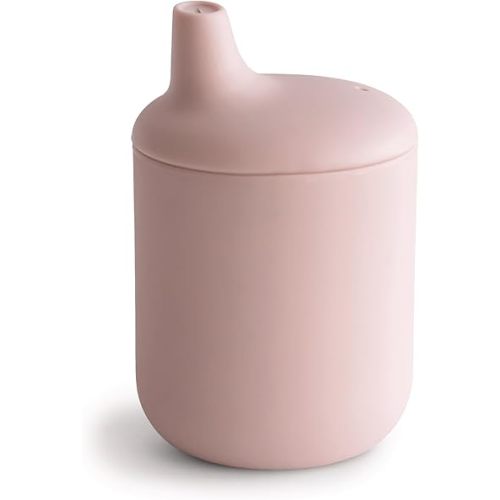 mushie 100% Silicone Baby Sippy Cup | 6 Months+ (Blush)