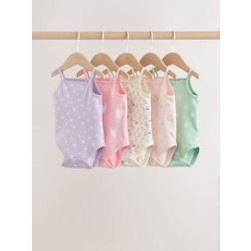 Buy Pink Vest Baby Bodysuits 5 Pack from Next USA