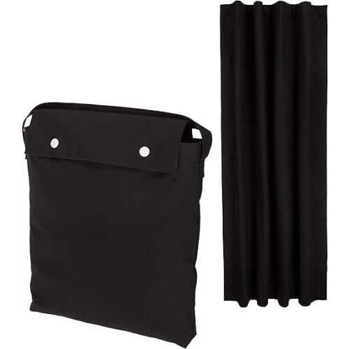 Amazon Basics Portable Window Blackout Curtain Shade with Suction Cups for Travel, 1-Pack, 50" x 78", Black