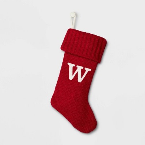Knit Monogram Christmas Stocking Red - Wondershop™, Color: W