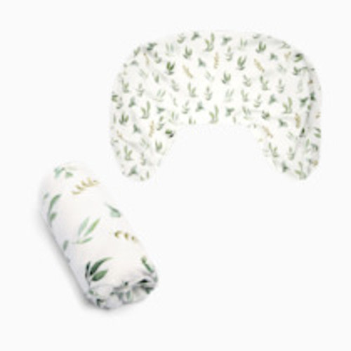Boppy New Nursing Pillow Organic Cotton Cover - Green Leaves